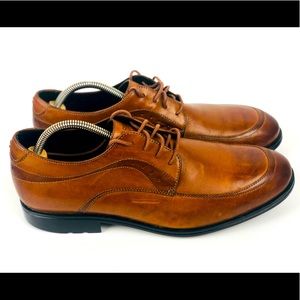 ROCKPORT Slayter K74452 Brown Cognac Plain Toe Shoes Men’s W Size 8.5